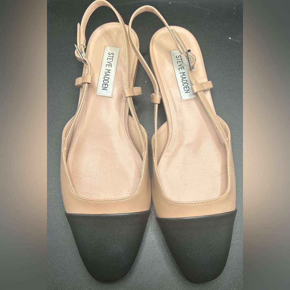 Steve Madden Women's Belinda Cap-Toe Slingback Flats Size 6M - Picture 2 of 5